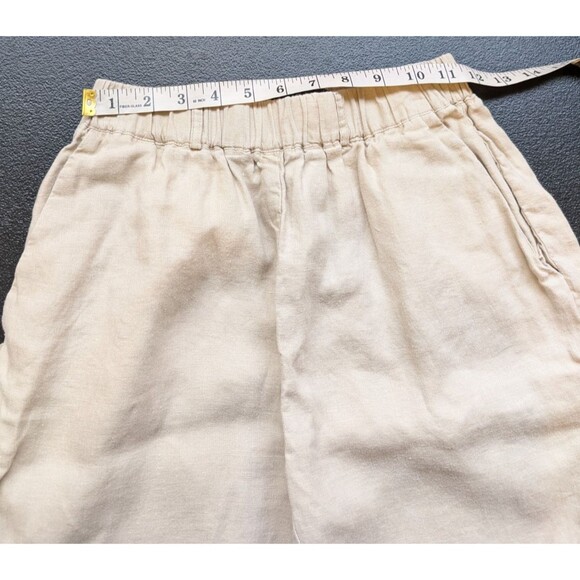 Quince Women Pant 100% European Linen Color Flax Pull On Elastic Waist Size XS - Picture 7 of 12